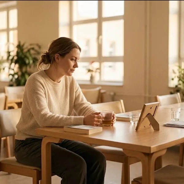A new mother in a rocking chair in a softly lit nursery, cradling her infant, representing the themes of "What Hospitalization for Postpartum Psychosis Is Actually Like".