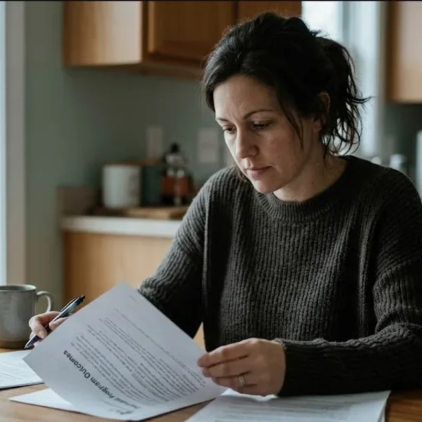 A figure near a window in a quiet domestic interior, unhurried and still, representing the themes of "Presenting Perinatal Mental Health Program Outcome Data to Employer Clients".